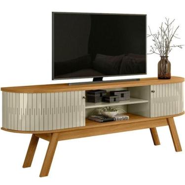 Imagem de Rack Bancada Venezza 2 Portas Para Tv De 75 Polegadas Cumaru/opala - M