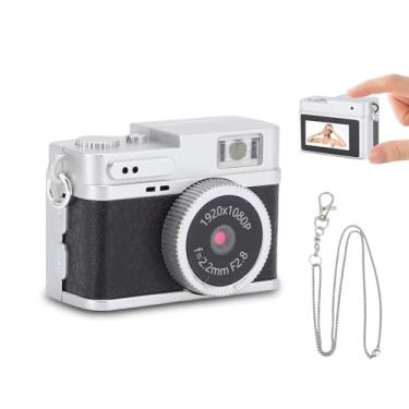 Imagem de VBESTLIFE Mini Câmera de Chaves, 1080p HD 2MP Retro Digital Câmera, Gravador de Vídeo Portátil de Câmera Pequena Com Tela Colorida de 0,96in, Cartão de Memória de 32 GB (Preto)