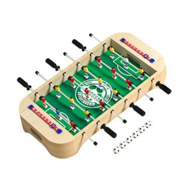 Imagem de oshhni Conjunto de jogo de pebolim de mesa fácil de guardar, de madeira com bola e marcador de pontos educativo para bar, noite em família, S