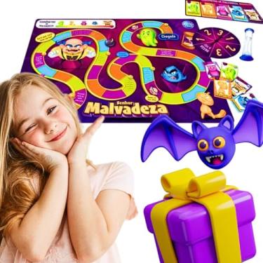 Imagem de Melhores Jogos de Tabuleiro Cartas dados infantil Malvadeza Suspeito Batalha Naval Cuca Legal Ativando a Memoria Show do Milhão Mimica Perguntados Trolando presente criança adulto (Senhor Malvadeza)