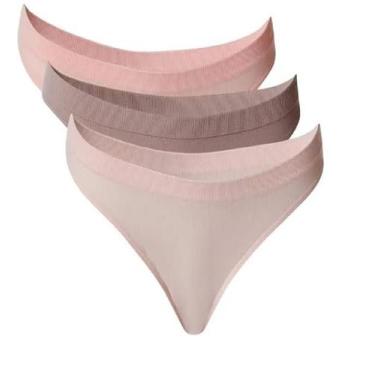 Imagem de Kit C/3 Calcinha Tanga Trifil Ref.4403, M, Poesia/Aurora/Macadâmia