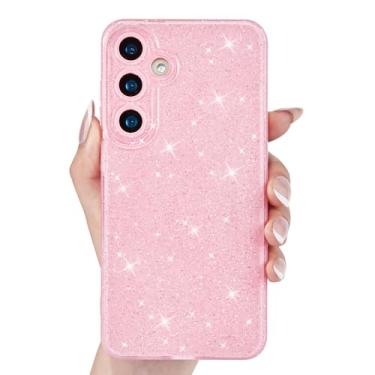 Imagem de Svanove Capa de celular para Samsung S23 FE com glitter, brilhante, feminina, brilhante, brilhante, brilhante, brilhante, para mulheres e meninas, capa de plástico de gel de borracha de silicone macio