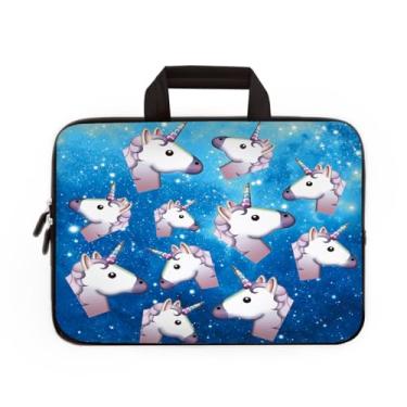 Imagem de HYUTOTA Bolsa para laptop 14 15 15.4 15.4 15,6 polegadas, bolsa de proteção para computador, capa de neoprene, capa de viagem macia para Dell, Lenovo, Toshiba, HP, Chromebook, ASUS Acer (unicórnio