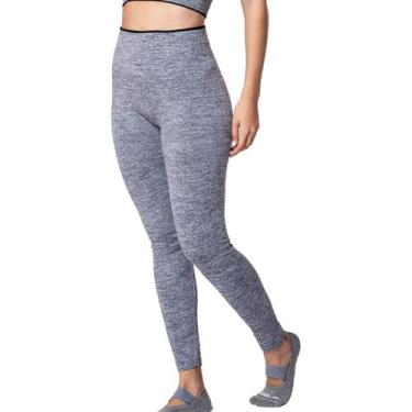 Imagem de Legging Canelada Speedo Feminina Cintura Alta e Ajuste Perfeito, Cinza