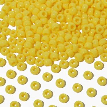 Imagem de Richbunnys 1000 contas de pônei de plástico multicoloridas a granel para artesanato, 6 * 9 mm cores sortidas contas de cabelo, incluindo preto, vermelho, azul, branco para fazer pulseiras, pingentes