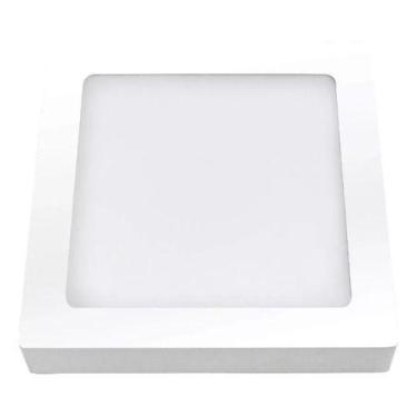 Imagem de Painel Plafon Led Sobrepor Quadrado 12w 6500k Bivolt Slim - Maxy Led, 