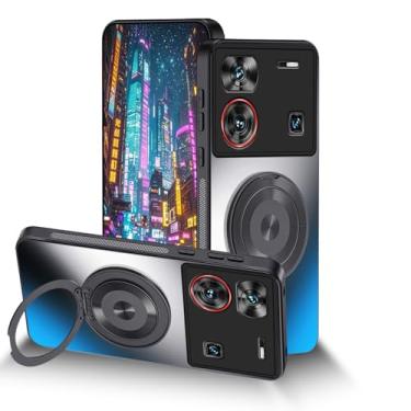 Imagem de Capa compatível com ZTE nubia Z60 Ultra com suporte ajustável azul, para ZTE nubia Z60 Ultra capas de telefone de silicone fosco acessórios Funda para meninas proteção contra quedas capa fina original