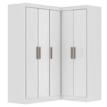 Imagem de Guarda Roupas Modulado De Canto Madrid Com 5 Portas Maxel Branco