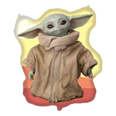 Imagem de Procos - Supersized Foil Balloon Baby Yoda Grogu Star Wars, Balloon for Air Or Helium Filling, Gift, Decoration