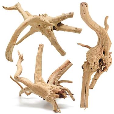 Imagem de Madeira de aranha natural Driftwood WDEFUN para aquário de 3 peças