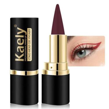 Imagem de Lápis delineador em gel Kaely vermelho escuro à prova de manchas à pro