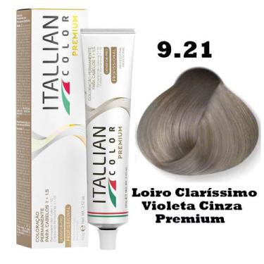 Imagem de Coloração Itallian Color 60g Loiro Claríssimo Violeta Cinza Premium 9.