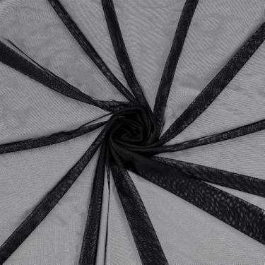 Imagem de PH PandaHall Tecido de malha, espartilho elástico de 152,4 cm por 2 metros, rede de nylon, tecido de malha respirável preto para roupas de dança, roupas esportivas, vestido de casamento, baile