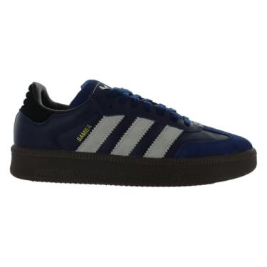 Imagem de adidas Tênis unissex Samba XLG, Preto/azul/cinza, 10.5 Women/9.5 Men