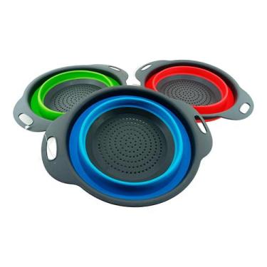 Imagem de Escorredor Multiuso Silicone 25cm Redondo Dobrável Retrátil - Aliança