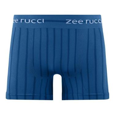 Imagem de Cueca Boxer Jacquard Listrado Vertical sem Costura Azul Real - Zee Ruc