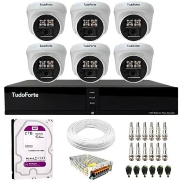 Imagem de Kit 6 Câmeras de Segurança Tudo Forte Dome Interna Full Hd 1080p Visão Noturna de 20m 2.8mm + Dvr Tudo Forte Tfhdx 3308 8 Canais + Hd 2tb Purple