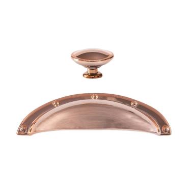 Imagem de Kit Com 1 Ponto E 1 Puxador Concha Para Móveis Coloniais