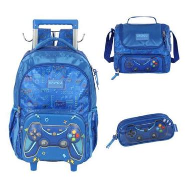 Imagem de Kit Mochila Carrinho E Alça Nas Costas Up4You Vídeo Game