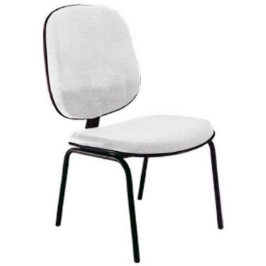 Imagem de Cadeira para Igrejas Evangélicas Diretor Fixa para Escritório Linha Uno Branco