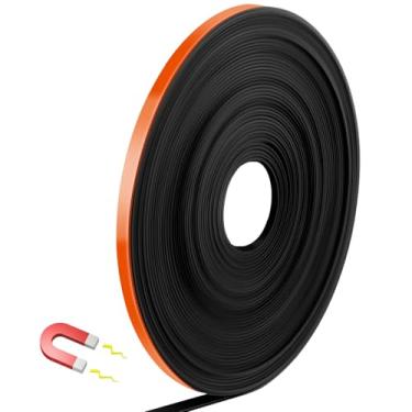 Imagem de AmazingSpark Tiras finas de rolo de fita magnética, 1/10.2 cm x 80 cm, divisórias magnéticas, quadro branco, linha de marcação de fita decorativa gráfica para sala de aula, acessórios de arte de