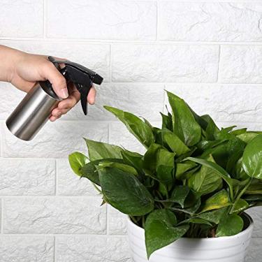 Imagem de OPPWONG Regador Interno, Frasco de Spray de Nebulização Frasco de Spray de Planta de de Aço Inoxidável Regador de Plantas Mister de Rega Pressionado à Mão Pote para Externas e Internas (250ml)