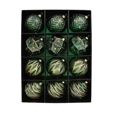 Imagem de predolo Conjunto de 12 Bolas de Natal para Decoração de árvore, 8 Cm (3,15 Polegadas), Ideais para Festas E Eventos Ao Ar Livre, Estilo B