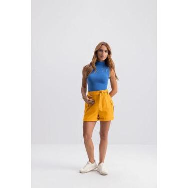 Imagem de Blusa feminina em cotton Essendi Regata feminina com gola alta Essendi