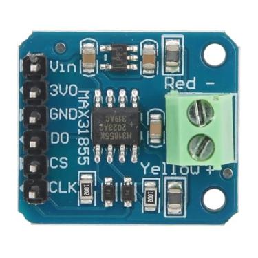 Imagem de Placa Termopar, Módulo Sensor de Temperatura Tipo K MAX31855 ‑200 ℃‑+1350 ℃ Resolução de 14 Bits Saída Digital Direta 3‑5 V CC Tensão de Entrada Porta SPI para Medição de