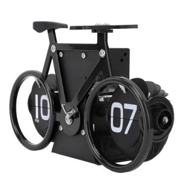 Imagem de Relógio Mecânico Flip Vintage, Relógio de Mesa Em Formato de Bicicleta, Retro Mecânico, Alimentado por Bateria, Temporizador, Lembrete, Relógio de Mesa para Escritório e Casa
