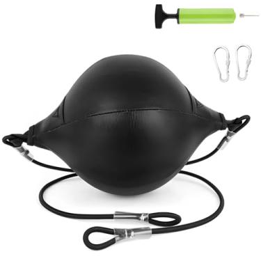 Imagem de Bola de reflexo de perfuração rápida com cordão elástico ajustável e faixa de cabeça, conjunto de boxe de extremidade dupla para treinamento