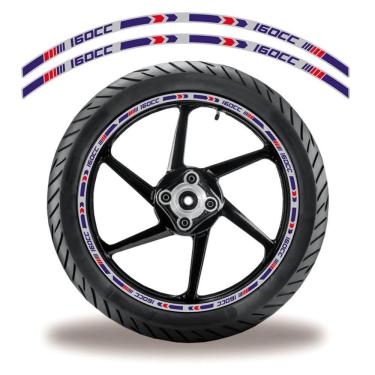 Imagem de Friso De Roda Adesivo Refletivo Honda Titan 160 Azul Azul