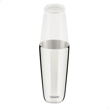 Imagem de Coqueteleira Boston Tramontina em Aço Inox e Tampa em Vidro 700 ml 61346100