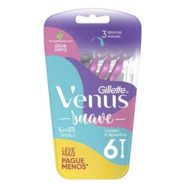 Imagem de Aparelho de Depilar Gillette Venus Suave 6 unidades