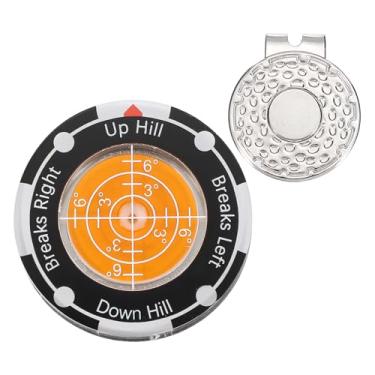 Imagem de YELARXI Leitor verde golfe, marcador de bola de golfe com bolha de auxílio de leitura verde de alta precisão e clipe magnético para tampa - adequado para (treinamento/acessórios/presente/homens e