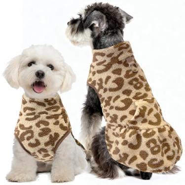 Imagem de Colete de lã para cães, suéter de cachorro pequeno, casaco macio de gola rolê, suéter de lã quente, jaqueta de inverno com anel de coleira para cães, meninos e meninas, roupas aconchegantes para gatos