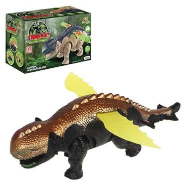 Imagem de Dinossauro Stegosaurus Eletrônico com Luz e Som,Brinquedo Interativo