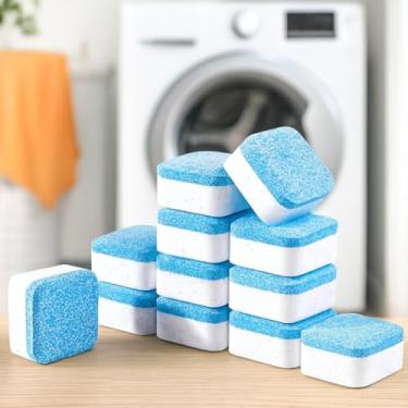 Imagem de Pastilha Tablete Limpeza Máquina Lavar Roupa e Lava Louça Limpa e Tira Odores Kit 12 Unidades