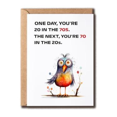 Imagem de Cartão engraçado de aniversário de 70 anos - Presentes humorísticos para amantes de pássaros - Cartão de aniversário digital Happy 70Th