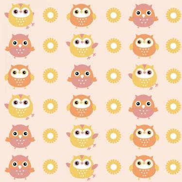Imagem de Papel De Parede Infantil Corujinhas