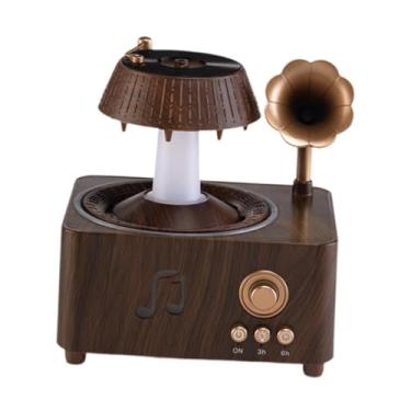 Imagem de Generic Difusor de Discos Vintage com Ruído Branco Musical e Iluminação Ambiente em 7 Cores, Luz Noturna Multiuso para Aromaterapia em Casa e no Quarto