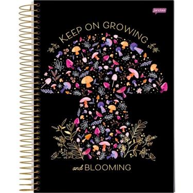 Imagem de Caderno Espiral Capa Dura Universitário 1 Matéria Bloom 80 Folhas Jandaia Preto