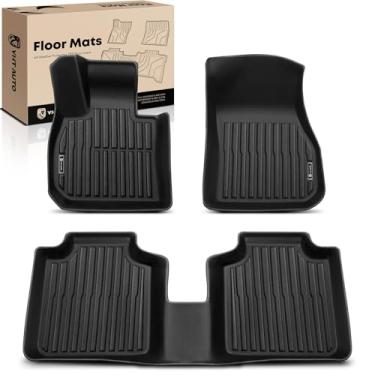 Imagem de YHTAUTO Tapetes de chão adequados para BMW X1 F48 2023-2025, tapetes de carro TPE para todos os climas, à prova d'água, antiderrapante e inodoro, acessórios internos para carros dianteiros e forro de