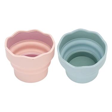 Imagem de Generic Balde Dobrável da Escova da Pintura Aguarela do Silicone para a Arte Acrílica do óleo Ao Ar Livre, 2 Pces Mini