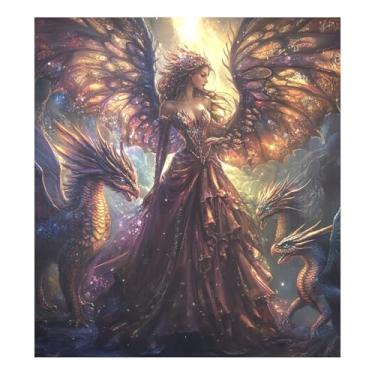 Imagem de Lindas capas magnéticas de fadas para máquinas de lavar louça, painel magnético à prova d'água para adesivos de geladeira e lava-louças 58 cm x 66 cm