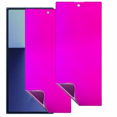 Imagem de YIEDBCX Pacote com 2 protetores de tela para Samsung Galaxy Z Fold 7 fosco antiespião, antirreflexo, antiluz azul, película externa gradiente colorido
