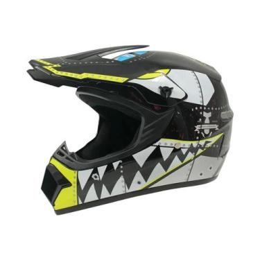Imagem de Kit De Capacete De Motocross Para Adultos E Jovens Com Óculos MX E Luv
