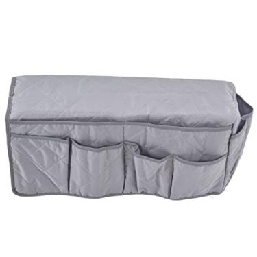 Imagem de CUOFYUNL Sofá remoto Suporte de bolso Design À prova de poeira à prova d'água Layout razoável Organizadores de apoio de braço para sofá (Cinza)