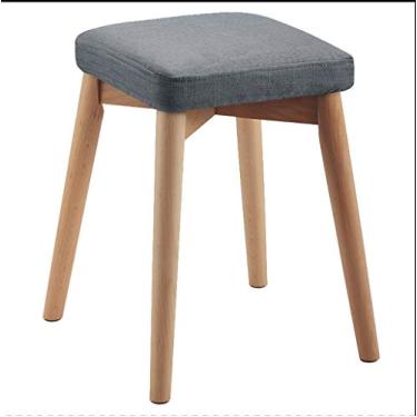 Imagem de Banqueta de apoio para os pés/descanso para os pés moda criativo pequeno banco quadrado simples banquinho pequeno, diversidade de cores, banquinho de madeira maciça pernas banquinho de degrau (cor