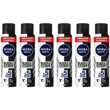 Imagem de Desodorante Antitranspirante Aerossol Nivea Invisible Men 48 Horas 200ml 6 Unidades-Masculino